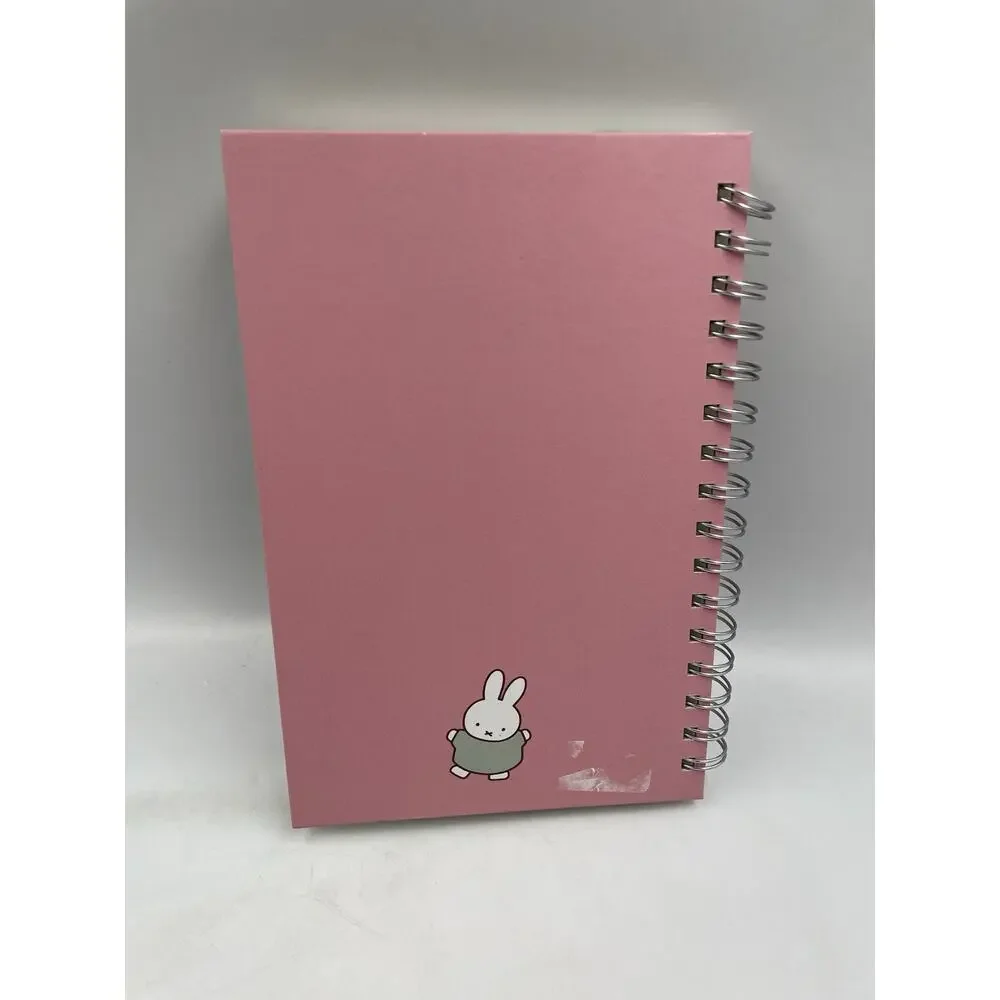 Miffy Pink Floral Spiral Notebook With Stickers And Pen Set Brand New